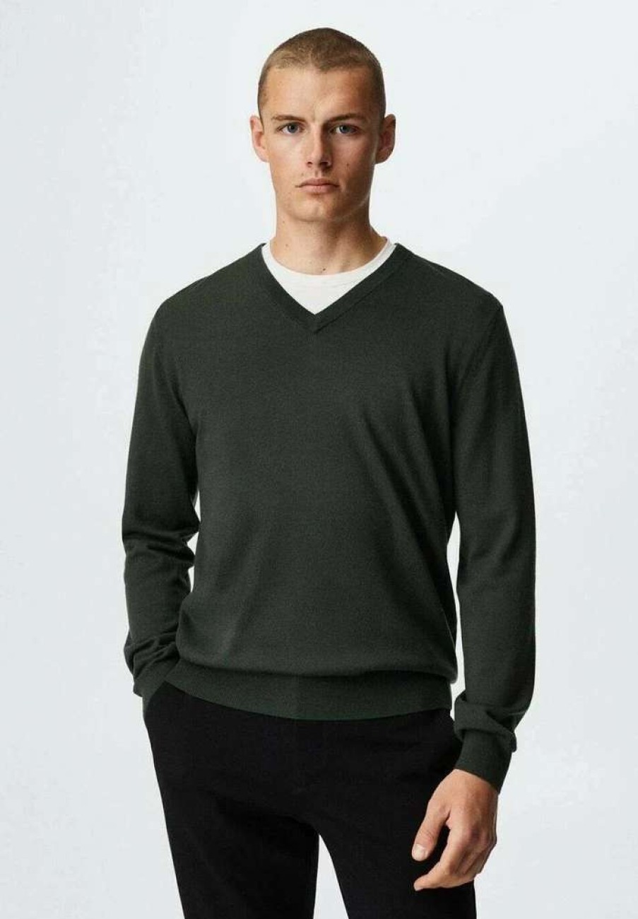 Clothing * | Mango Willyv Jumper Vert Foret