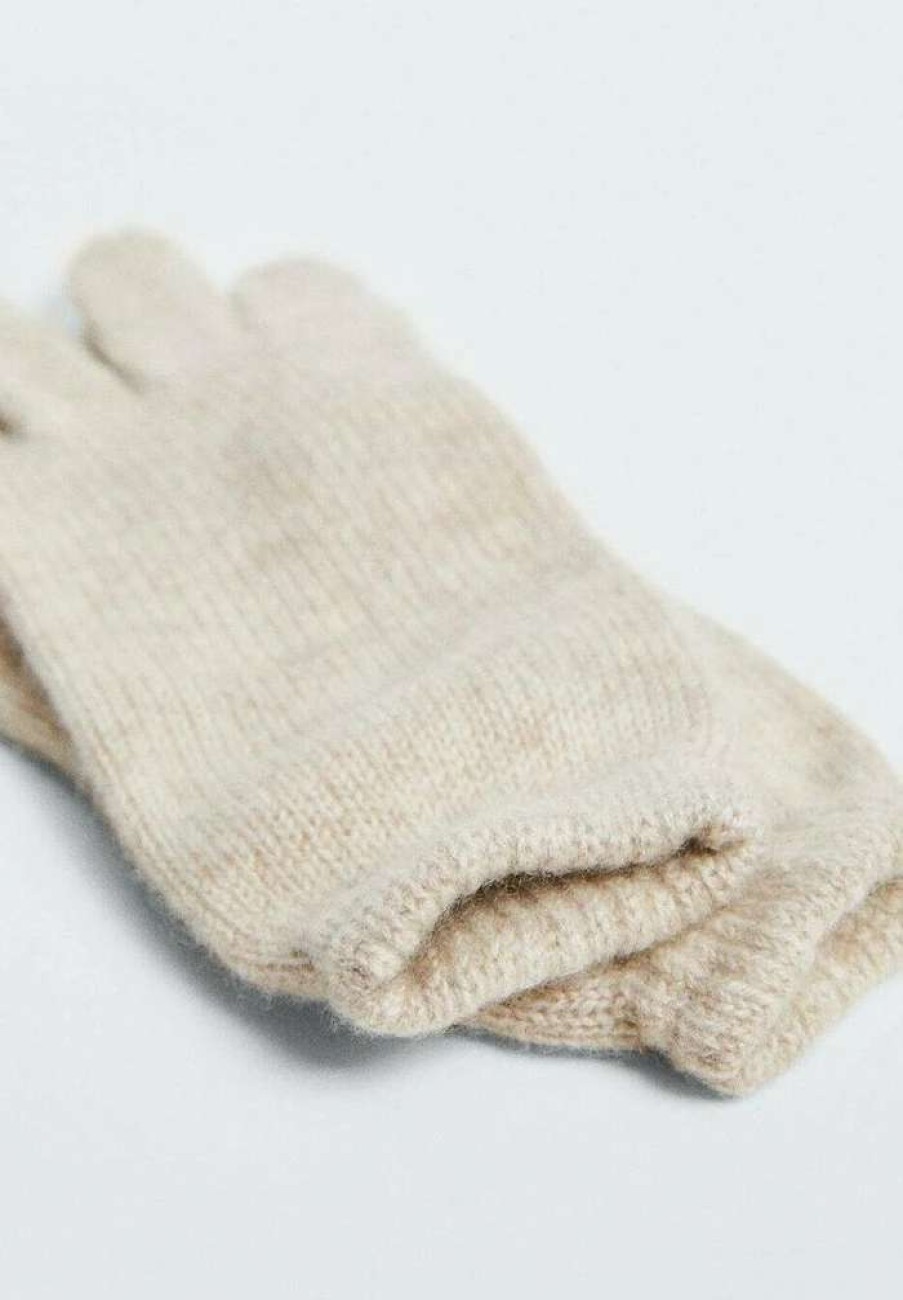 Accessoires * | Mango Gloves Ecru