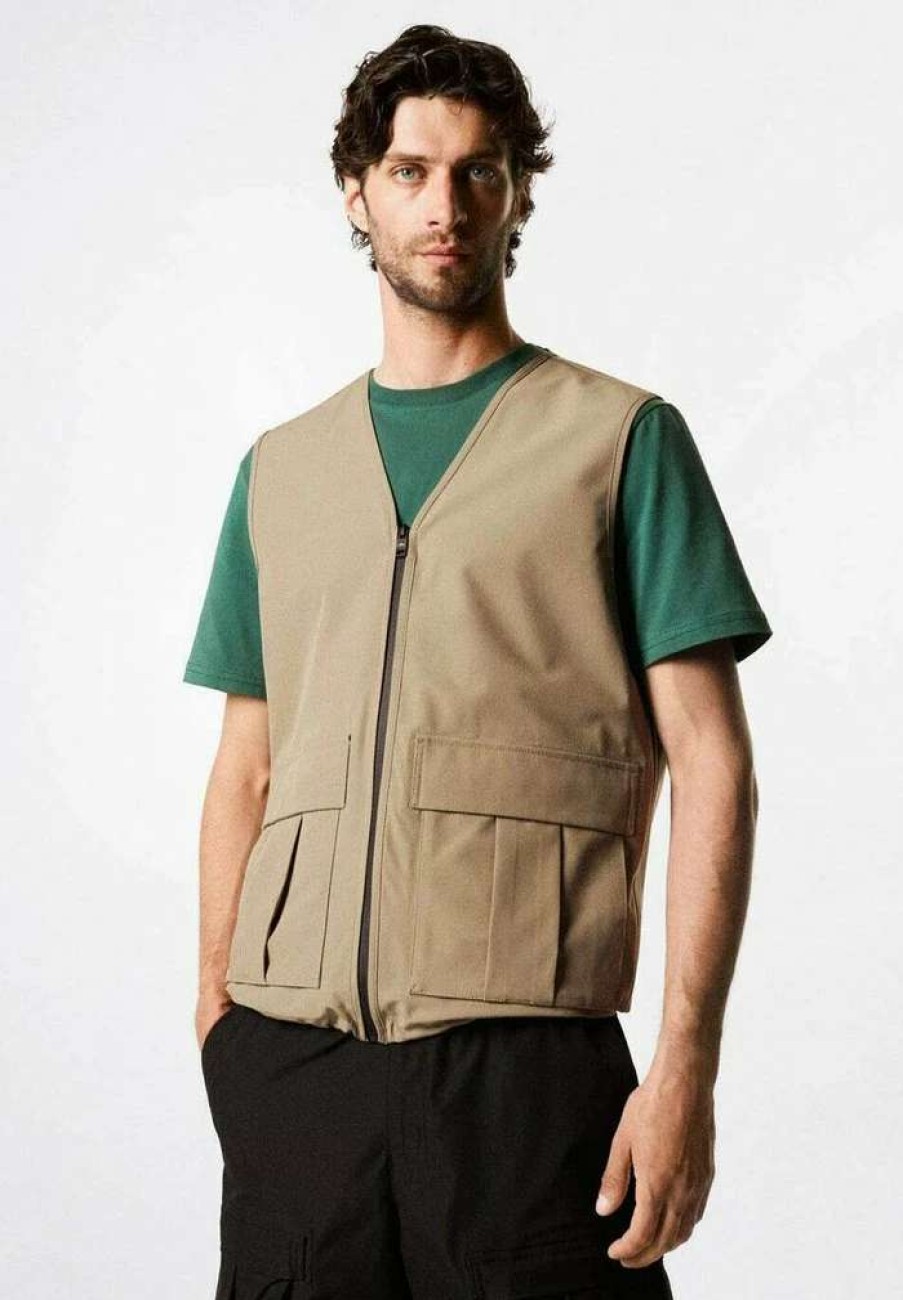 Clothing * | Mango Marbore-I Waistcoat Beige