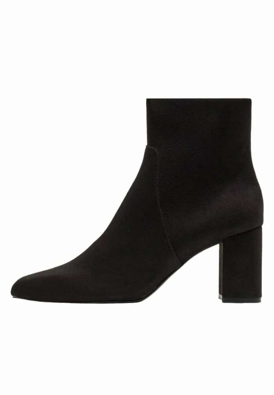 Shoe * | Mango Nilo Classic Ankle Boots Noir