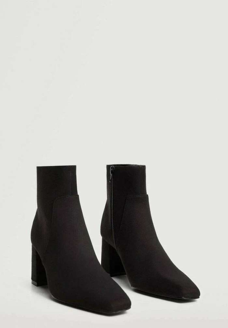 Shoe * | Mango Nilo Classic Ankle Boots Noir