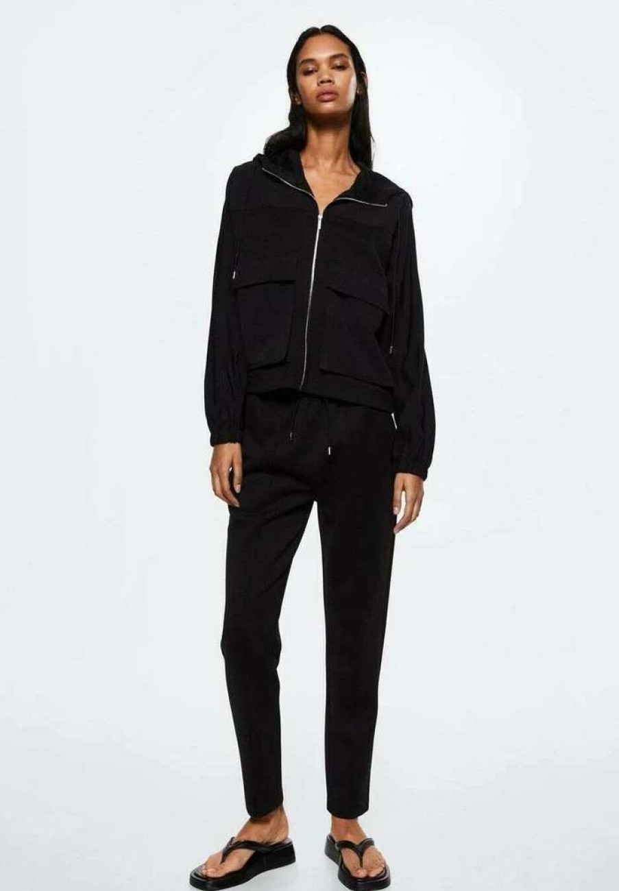 Clothing * | Mango Rush A Zip-Up Sweatshirt Schwarz