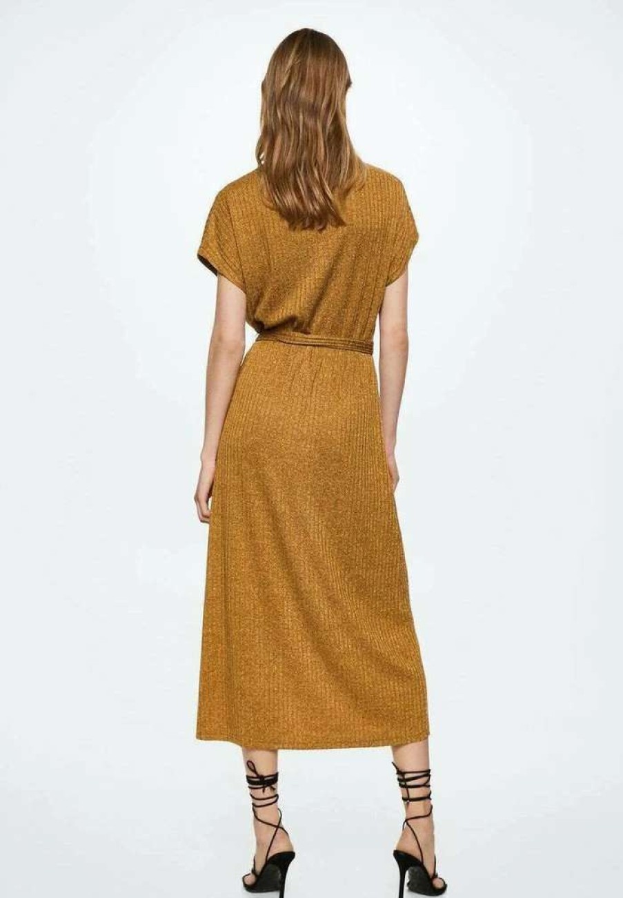 Clothing * | Mango Margot Jumper Dress Mustard Yellow