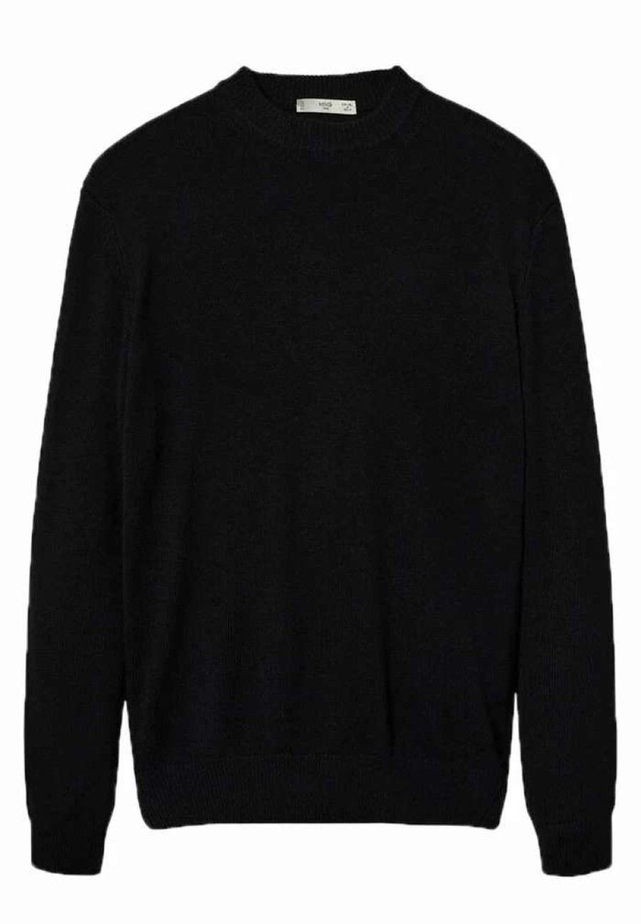 Clothing * | Mango Lotus Jumper Black