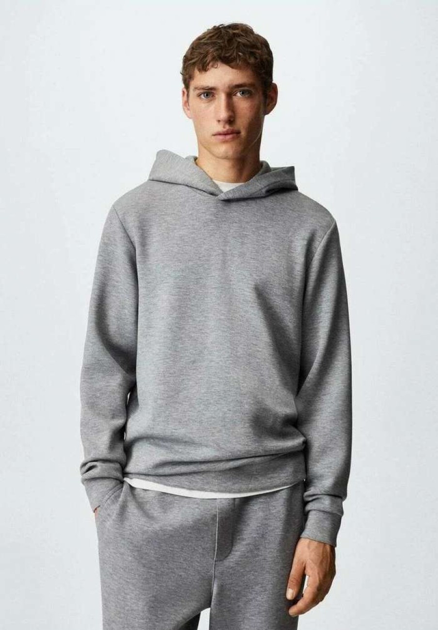 Clothing * | Mango Ibizah Hoodie Gris Chine Clair