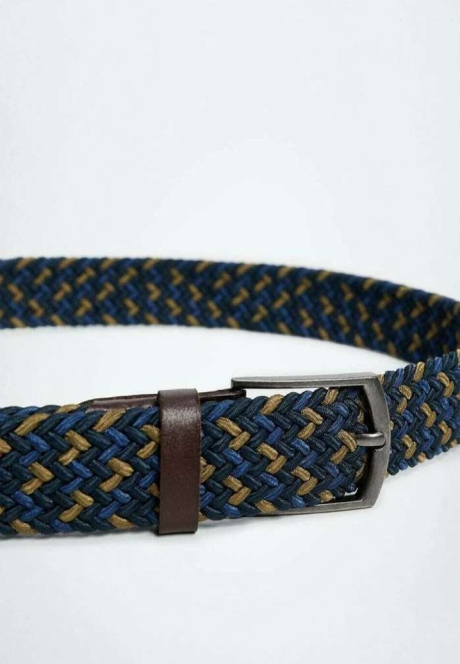 Accessoires * | Mango Colors Braided Belt Blau