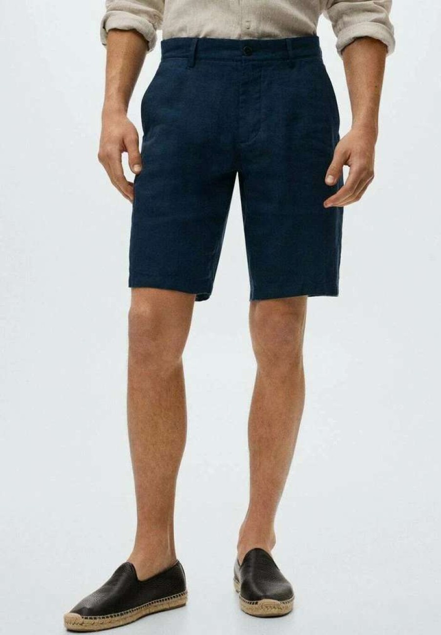 Clothing * | Mango Carp Shorts Bleu Marine Fonce