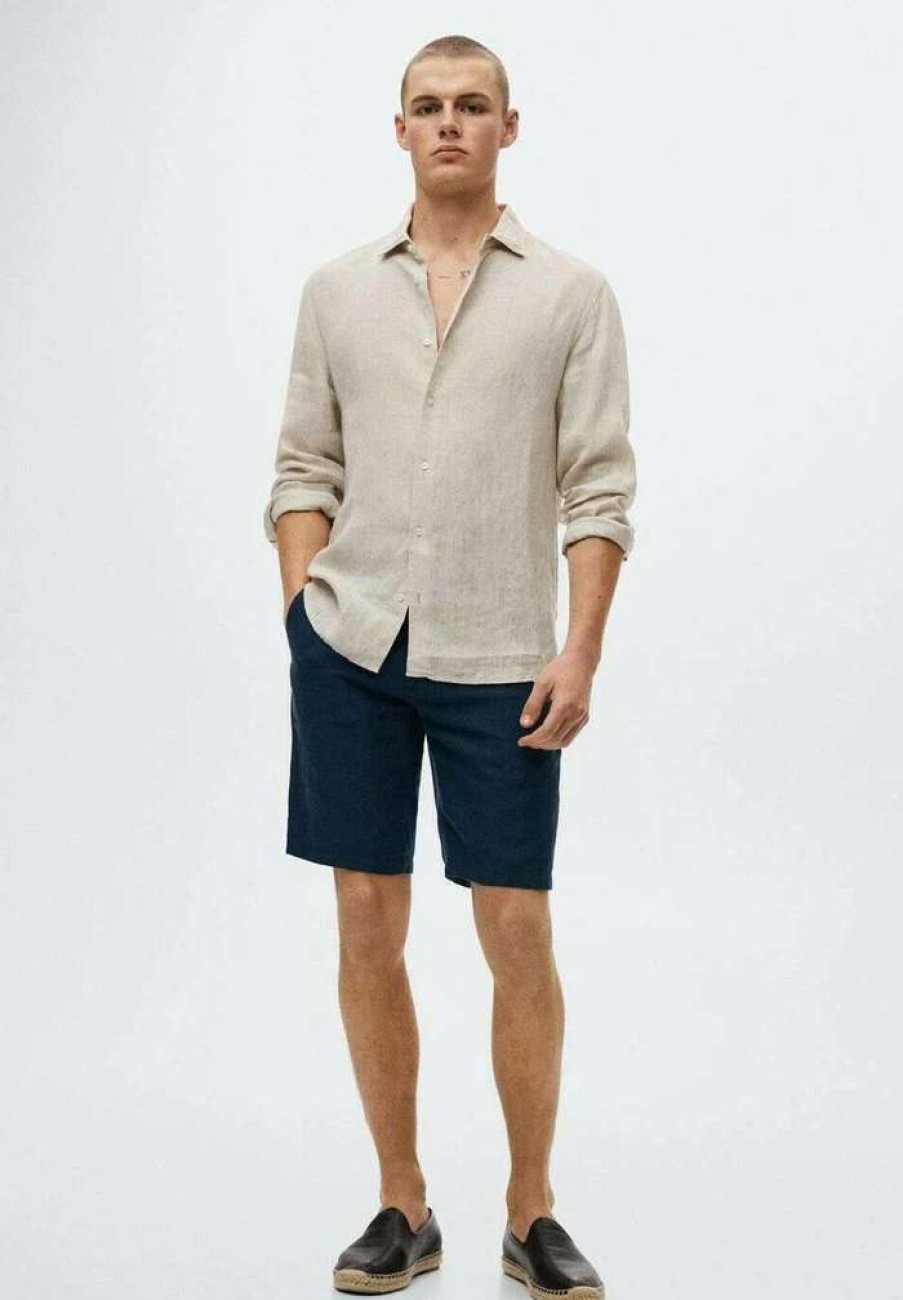 Clothing * | Mango Carp Shorts Bleu Marine Fonce