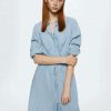 Clothing * | Mango Sayana Denim Dress Bleu Clair