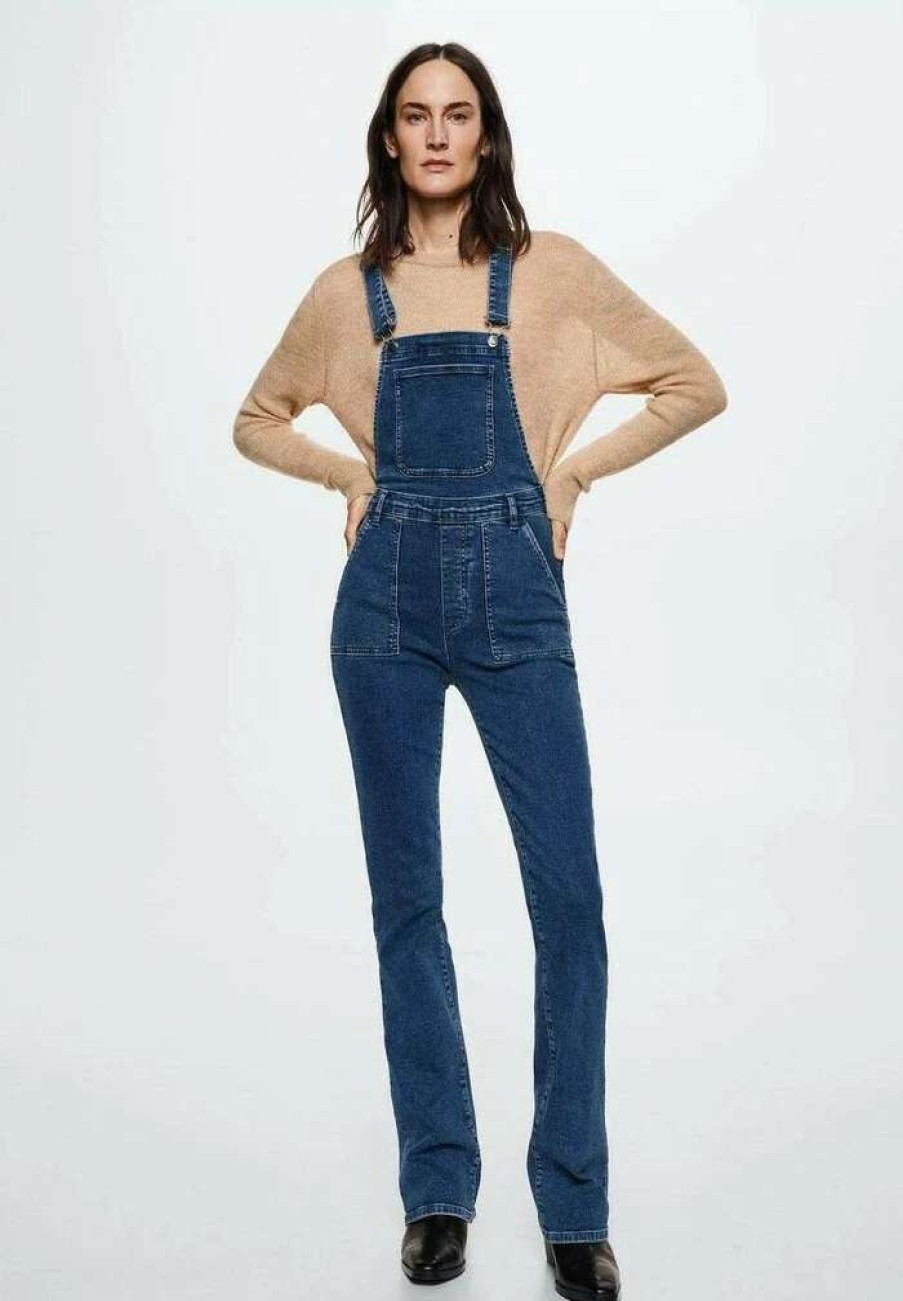 Clothing * | Mango Iggy Dungarees Donkerblauw