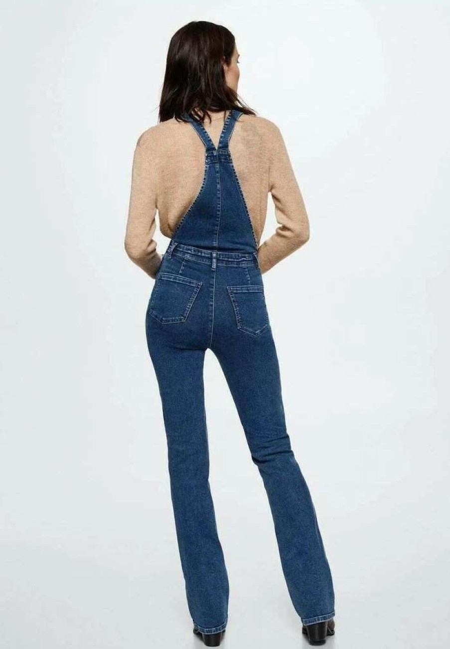 Clothing * | Mango Iggy Dungarees Donkerblauw