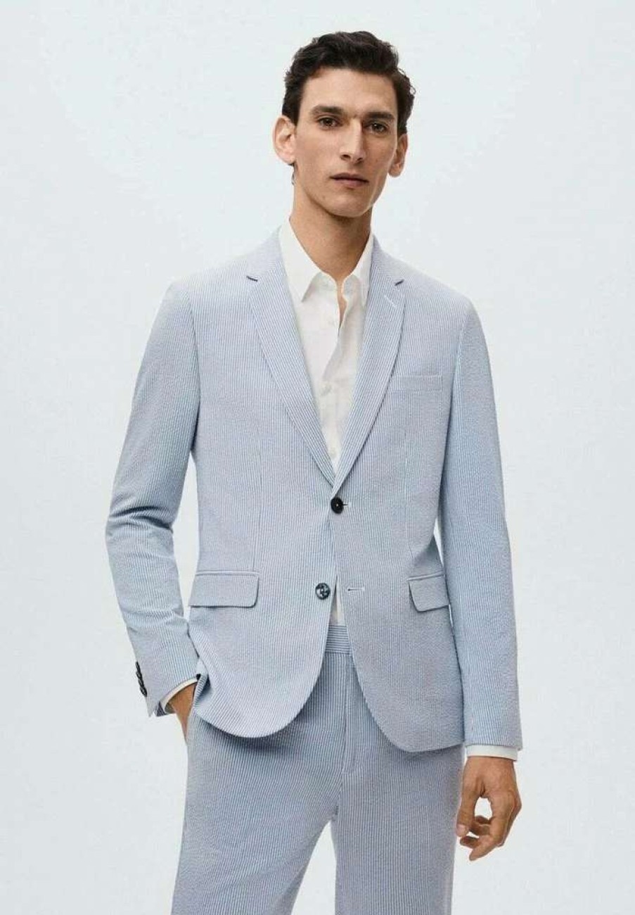 Clothing * | Mango Paulo Suit Jacket Bleu Ciel