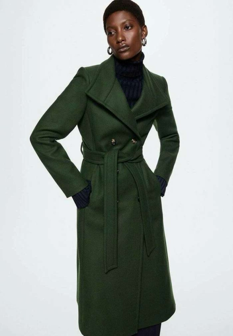 Clothing * | Mango Sirenita Classic Coat Vert