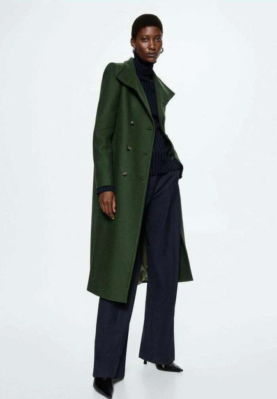 Clothing * | Mango Sirenita Classic Coat Vert