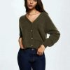 Clothing * | Mango Bonito Cardigan Khaki