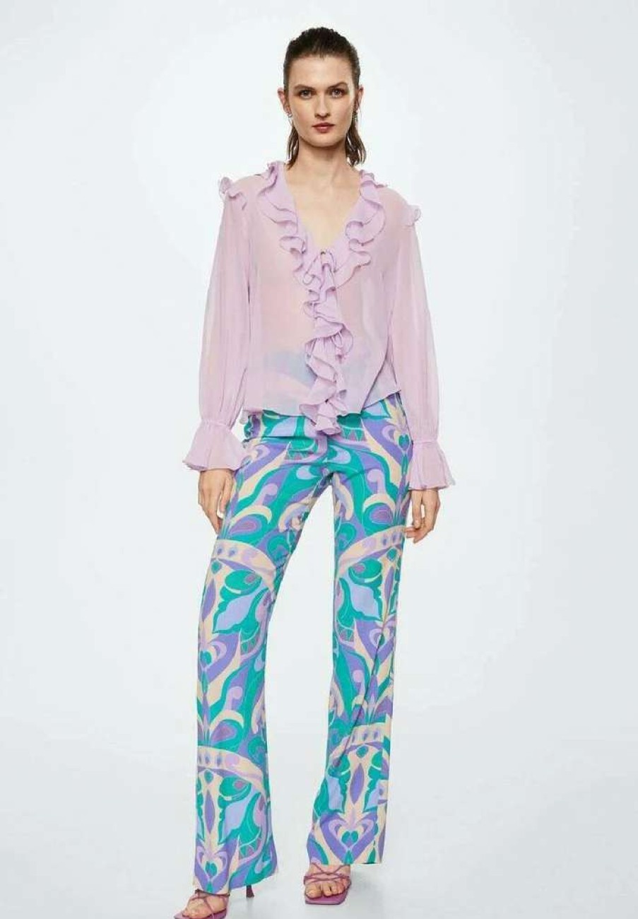 Clothing * | Mango Nany Blouse Violet Clair Pastel