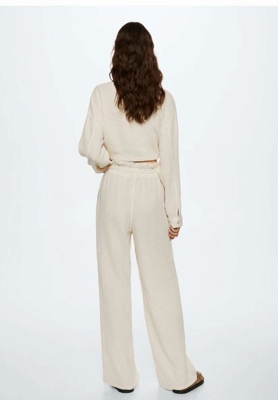 Clothing * | Mango Trousers Ecru