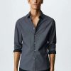 Clothing * | Mango Boquer Shirt Bleu Marine Fonce