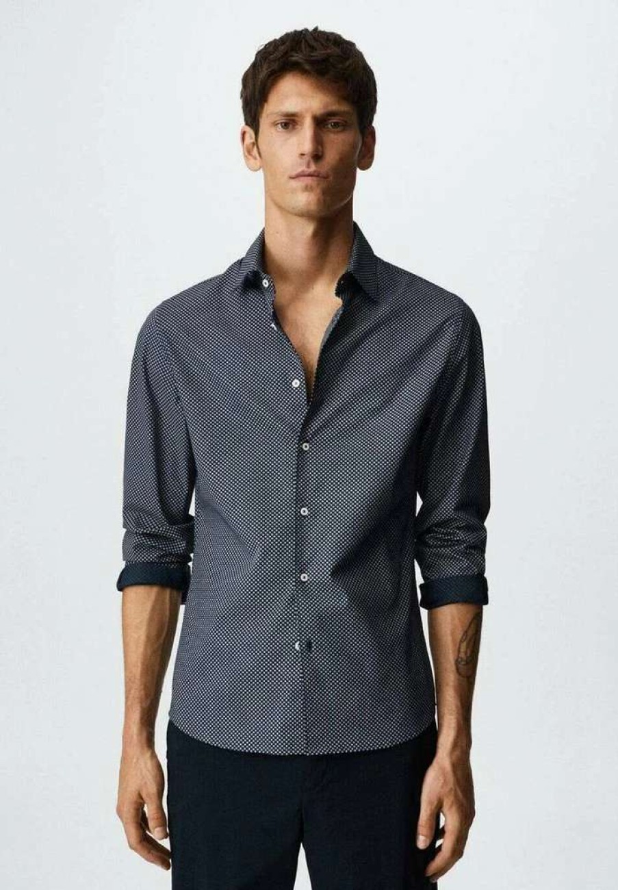 Clothing * | Mango Boquer Shirt Bleu Marine Fonce