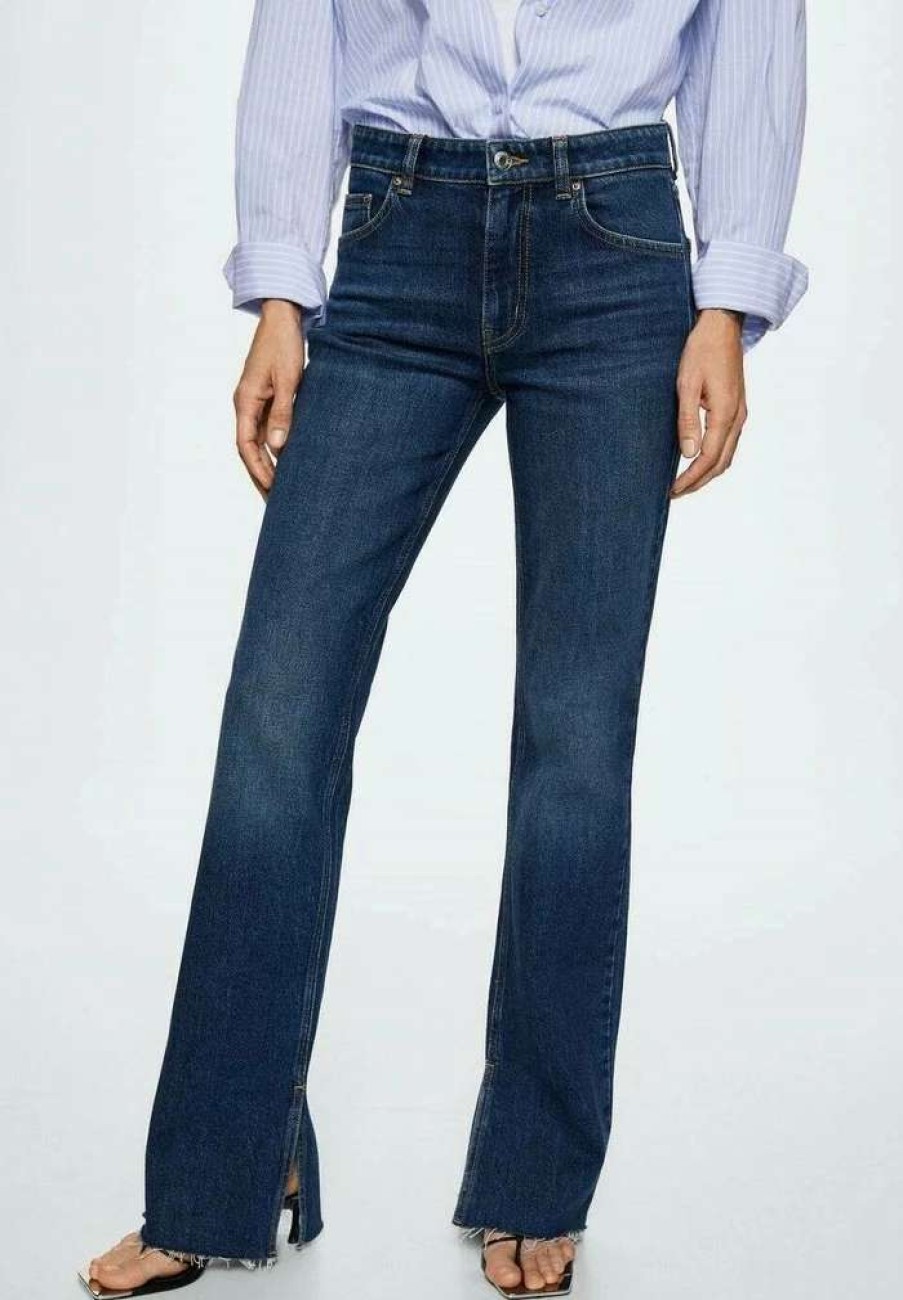 Clothing * | Mango Elle Bootcut Jeans Morkebla