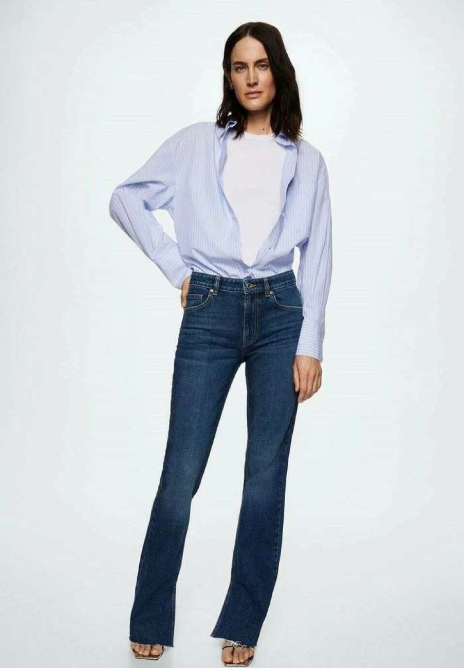 Clothing * | Mango Elle Bootcut Jeans Morkebla