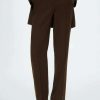 Clothing * | Mango Lupe Trousers Chocoladebruin