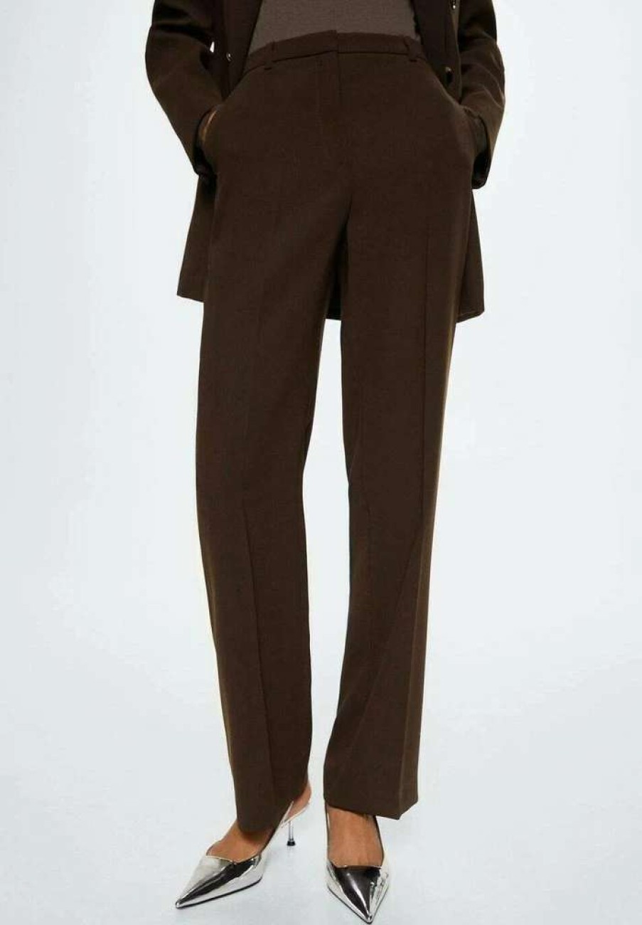 Clothing * | Mango Lupe Trousers Chocoladebruin