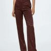 Clothing * | Mango Dalia A Trousers Donkerrood