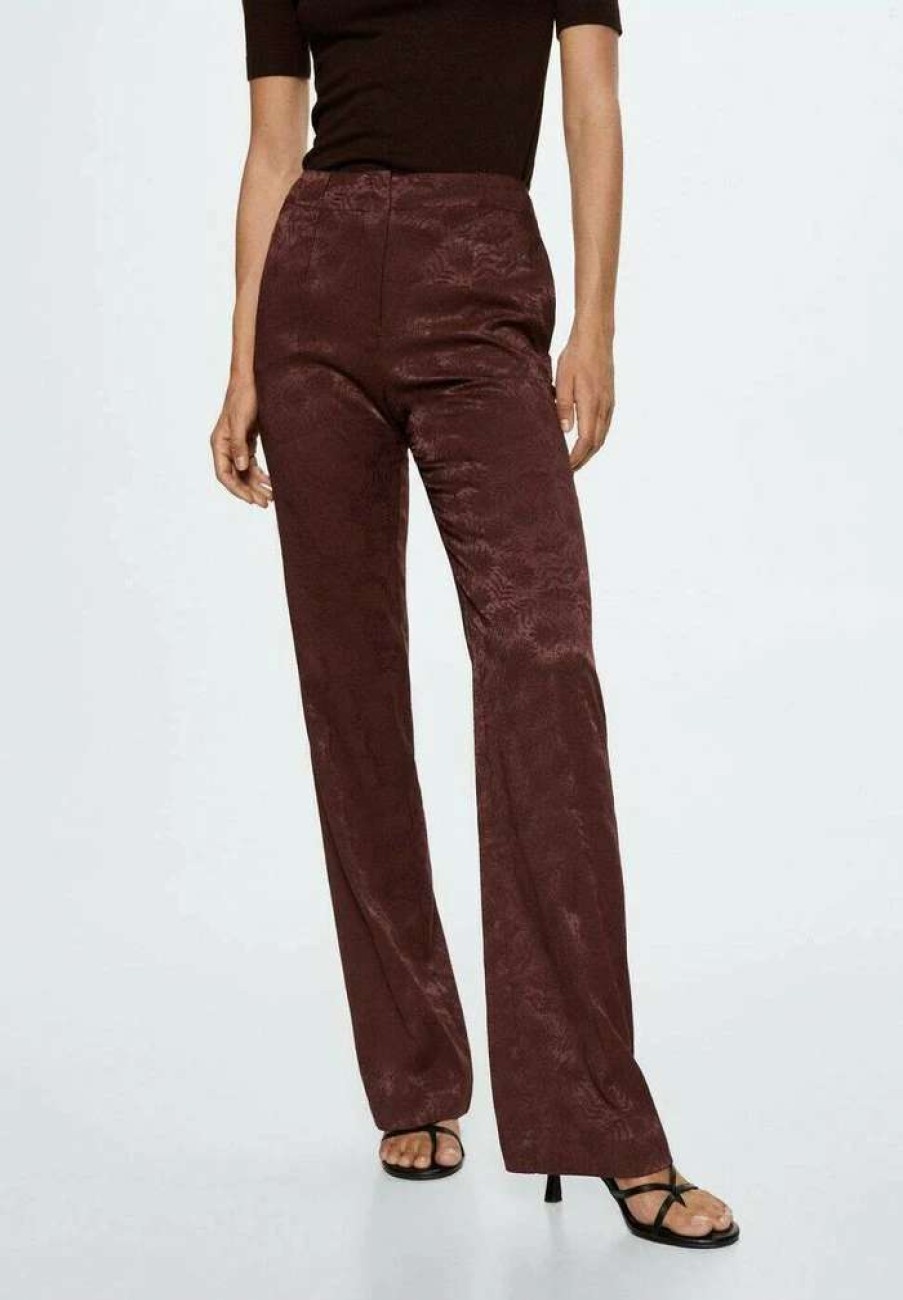 Clothing * | Mango Dalia A Trousers Donkerrood