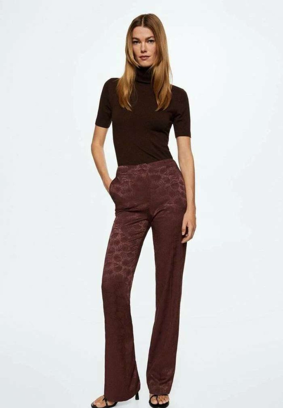 Clothing * | Mango Dalia A Trousers Donkerrood