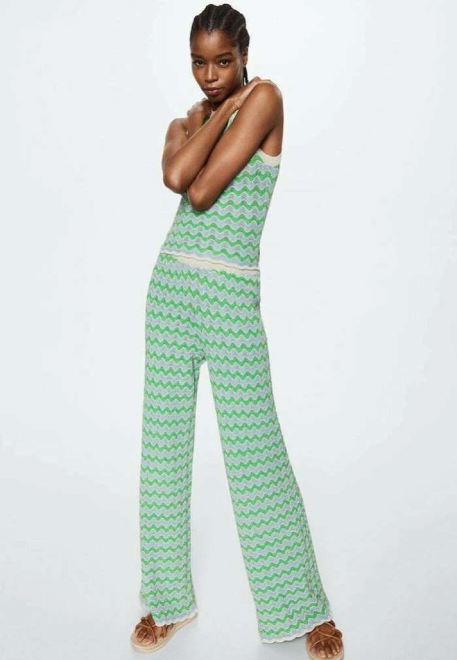 Clothing * | Mango Wava Trousers Green