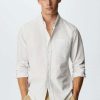 Clothing * | Mango Oxford Shirt Bialy