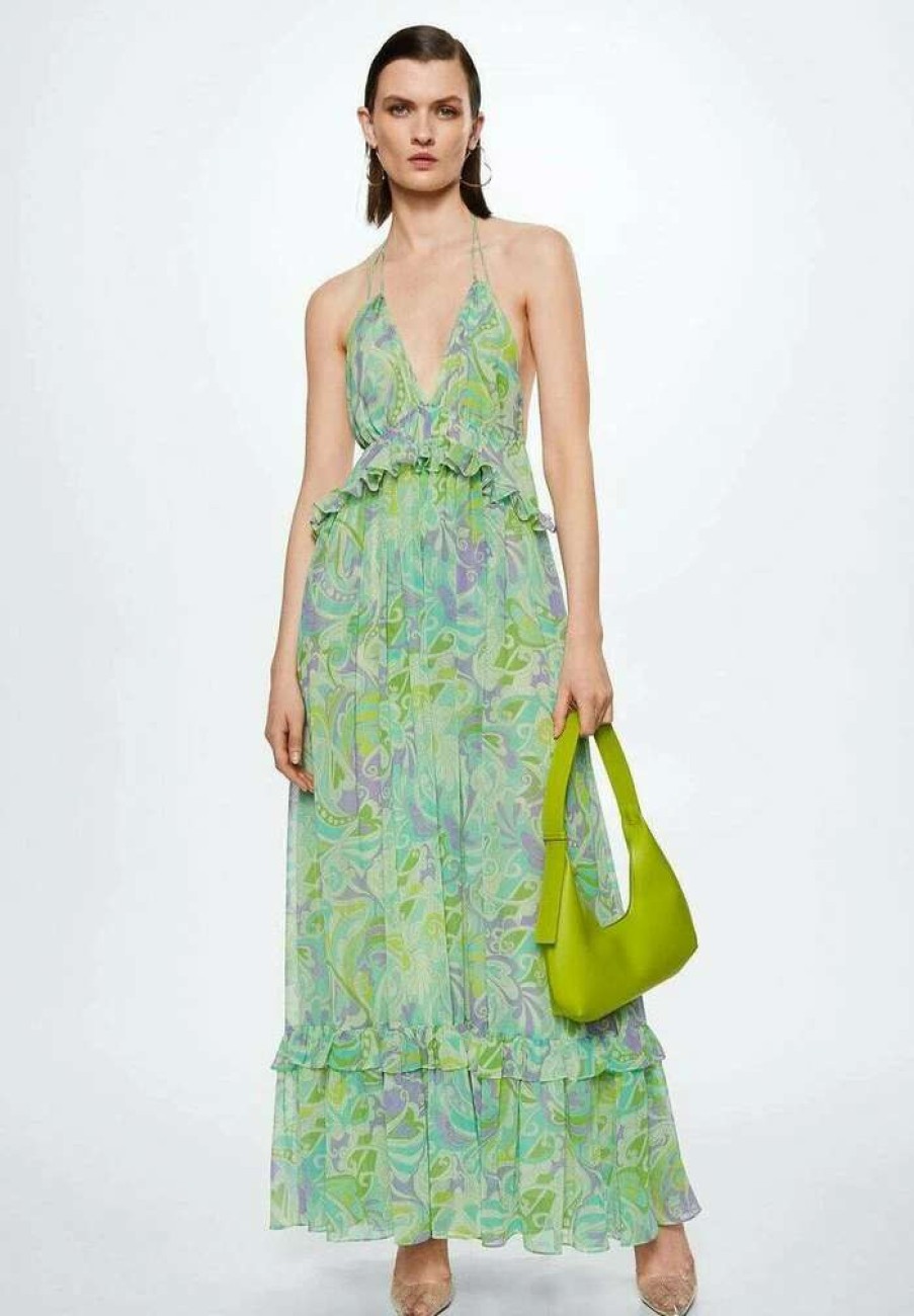 Clothing * | Mango Mimi Maxi Dress Vert