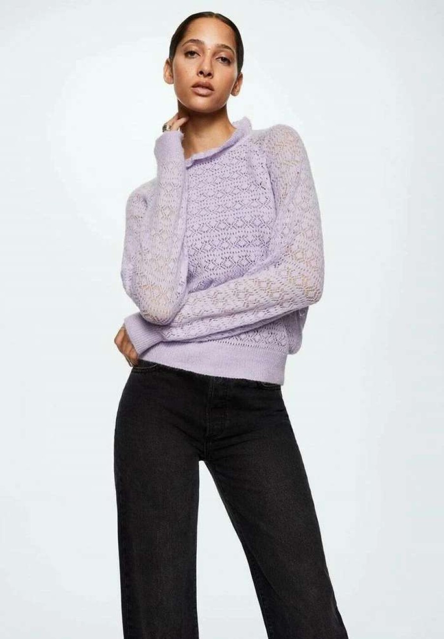 Clothing * | Mango Festa Jumper Light Pastel Purple