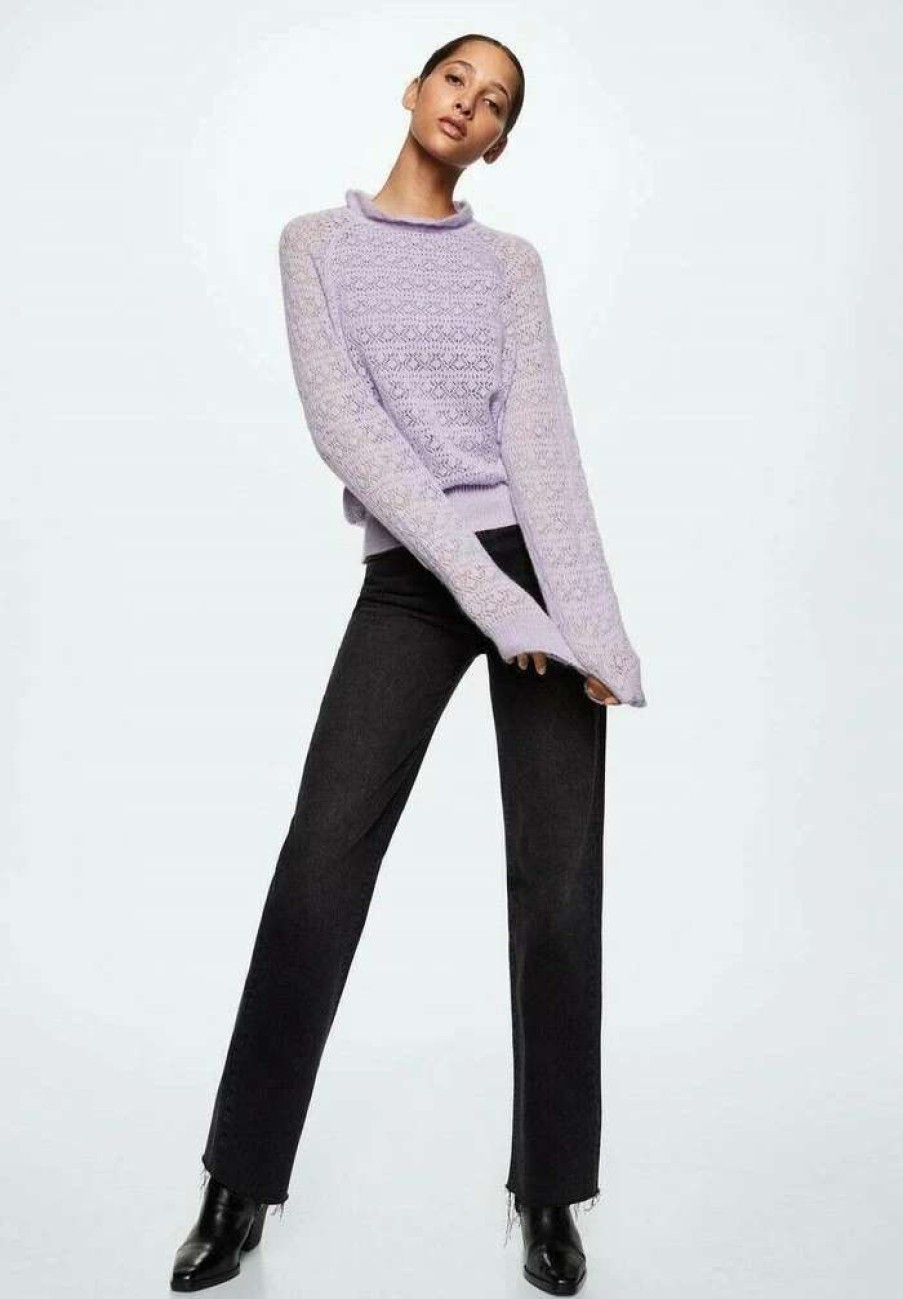 Clothing * | Mango Festa Jumper Light Pastel Purple