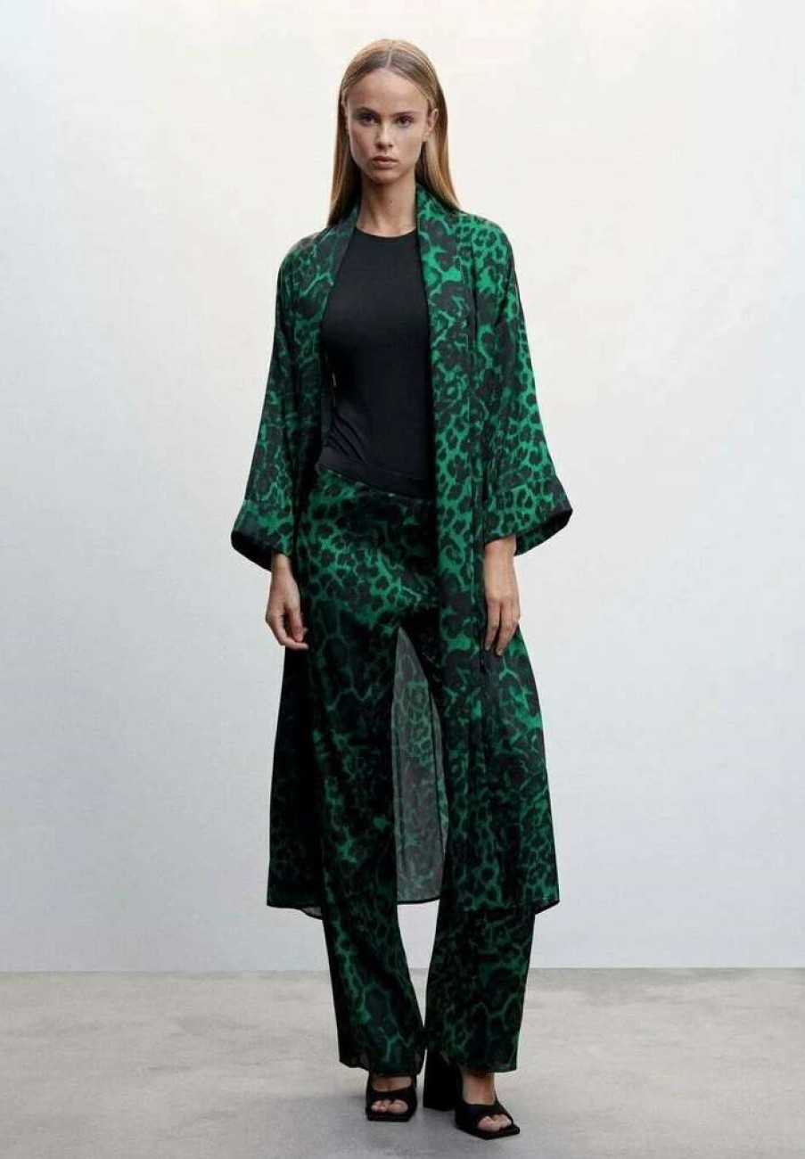 Clothing * | Mango Leopard A Trousers Groen