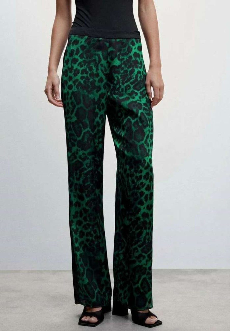 Clothing * | Mango Leopard A Trousers Groen