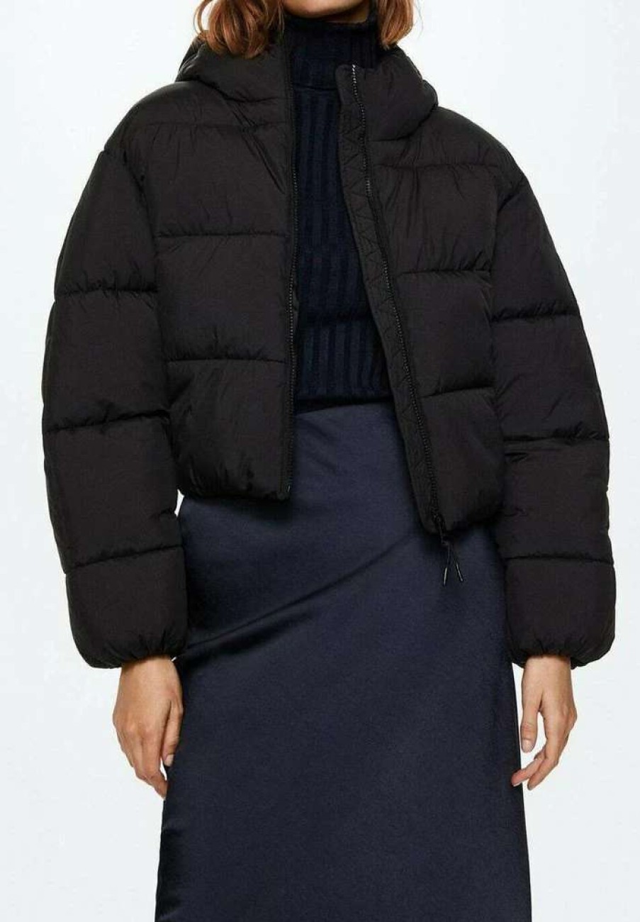 Clothing * | Mango Rayo Winter Jacket Sort