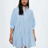 Clothing * | Mango Shirt Dress Bleu Ciel