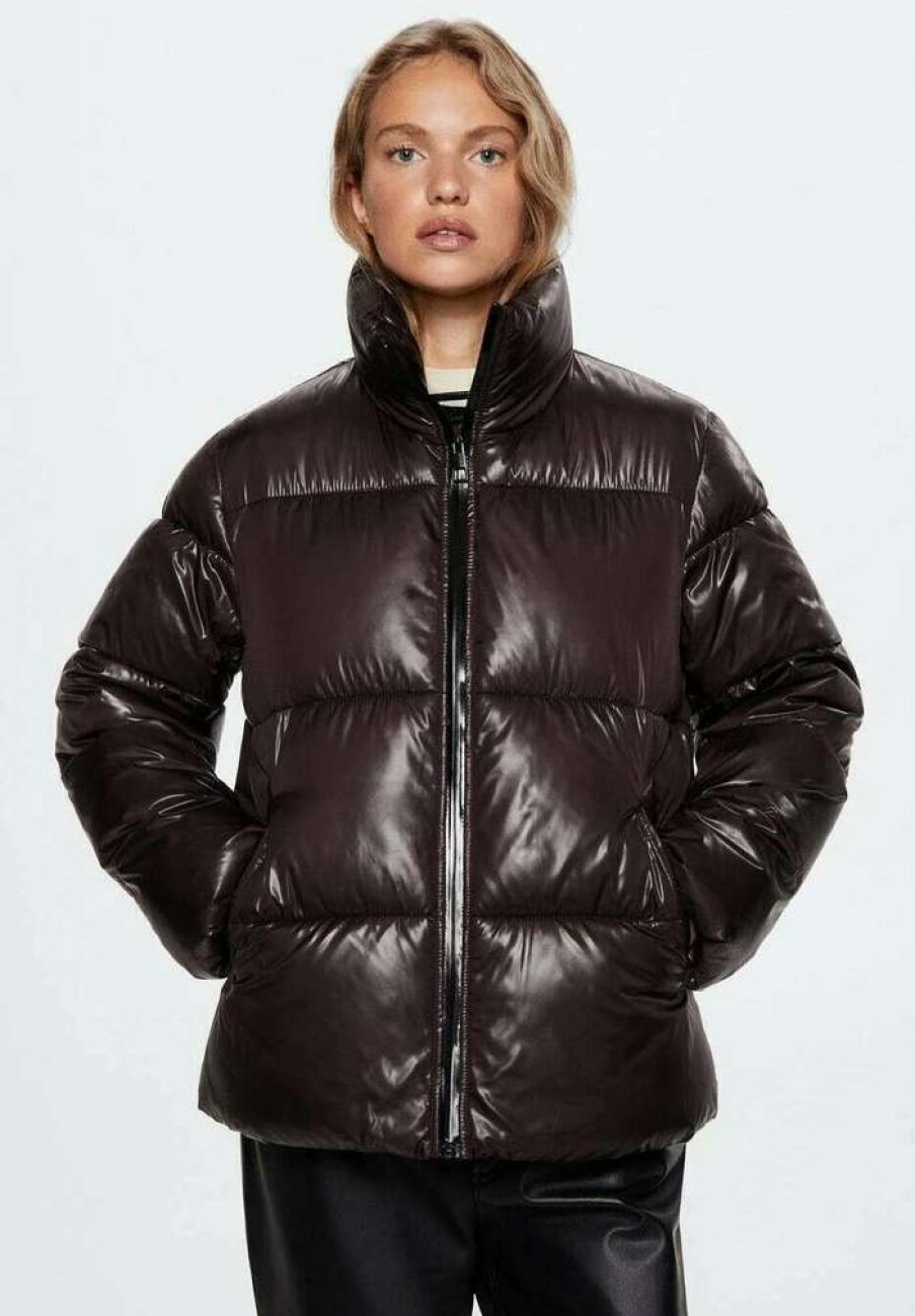 Clothing * | Mango Tiramisu Winter Jacket Chocolate