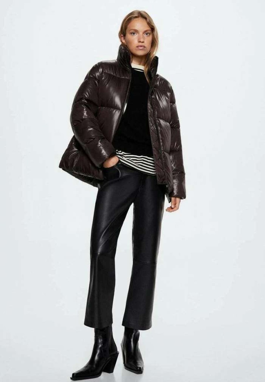 Clothing * | Mango Tiramisu Winter Jacket Chocolate