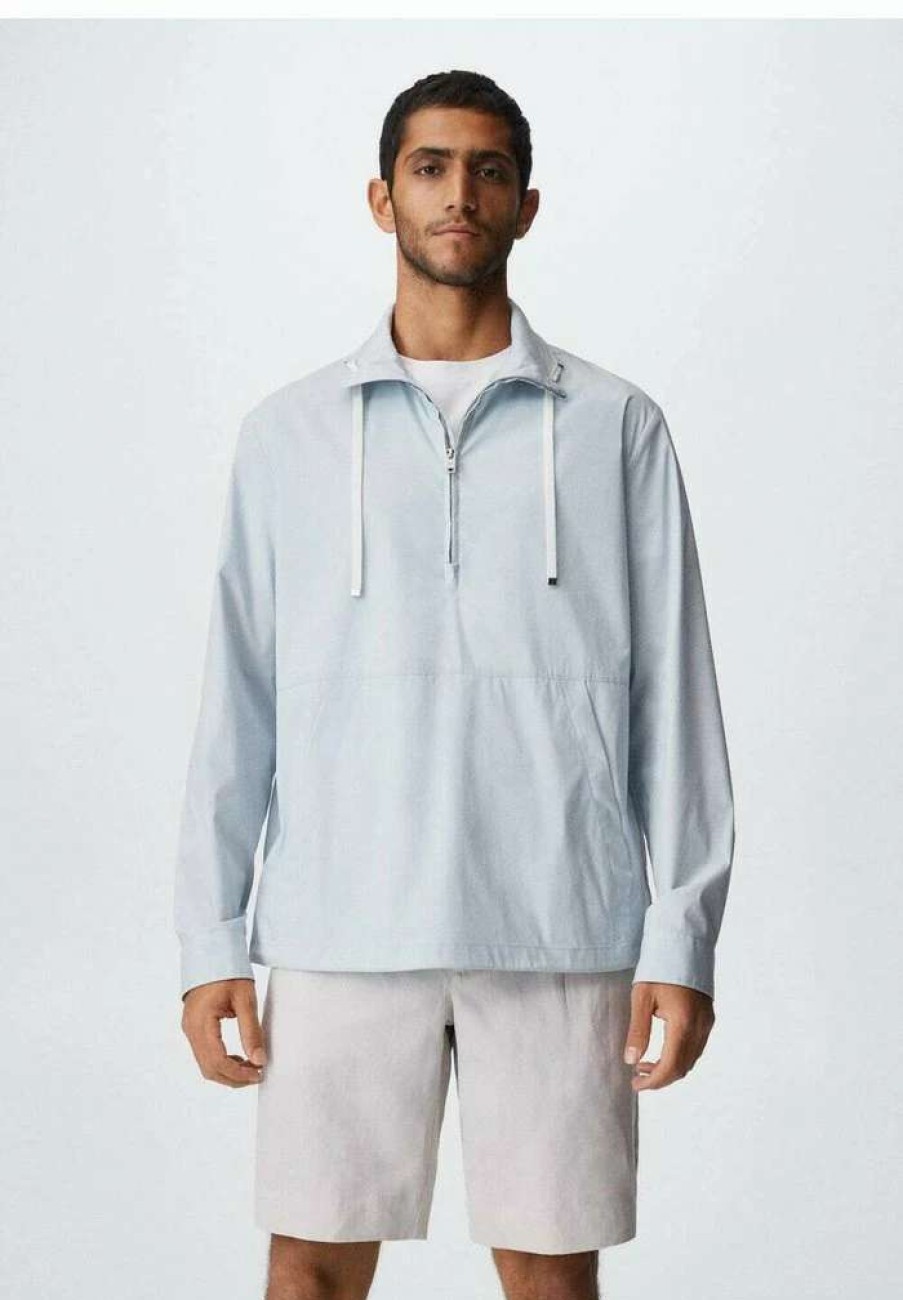 Clothing * | Mango Guille Windbreaker Eisgrau