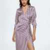 Clothing * | Mango Harper Day Dress Violet Clair/Pastel