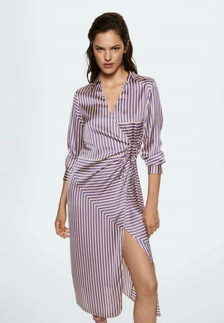 Clothing * | Mango Harper Day Dress Violet Clair/Pastel