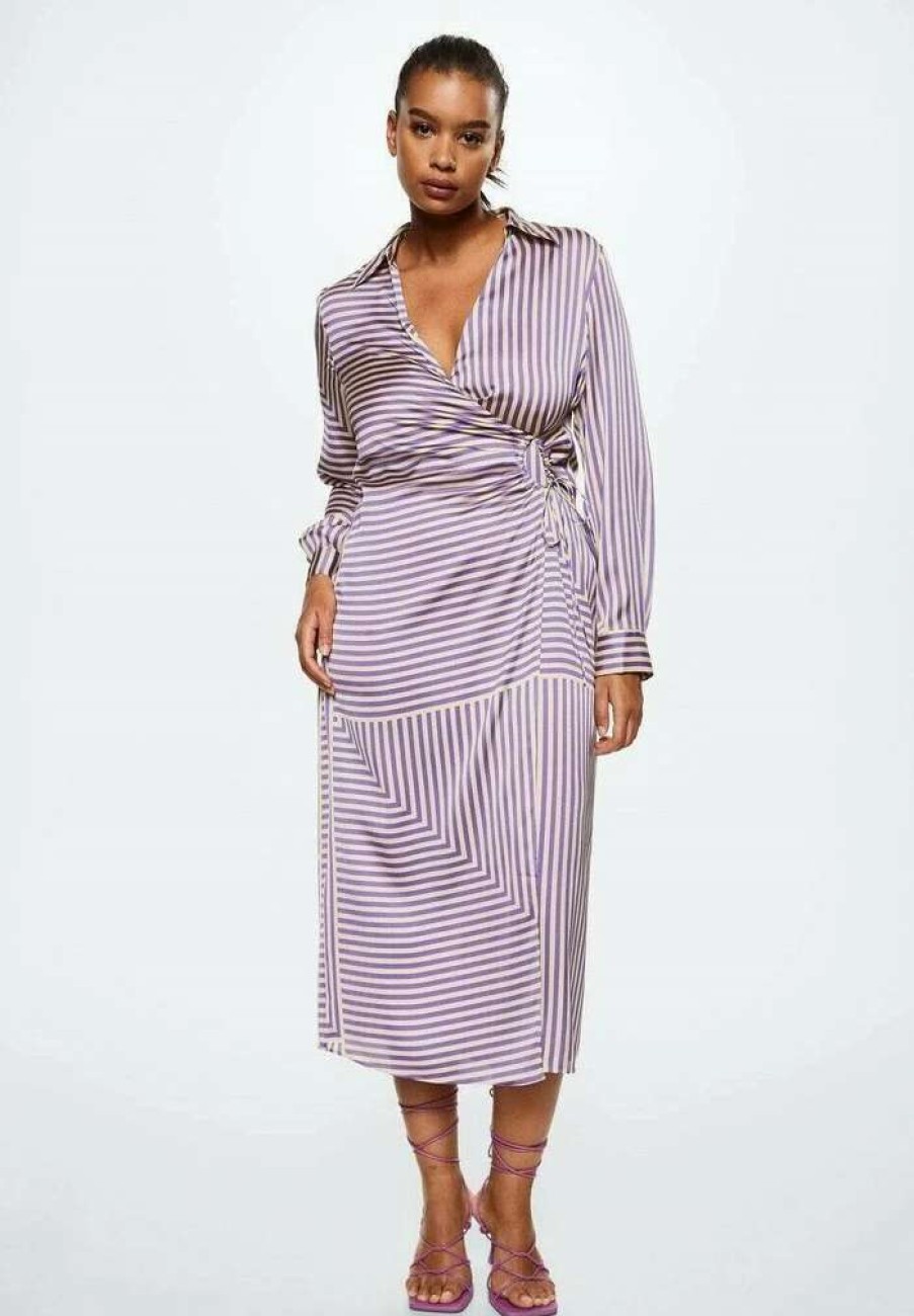 Clothing * | Mango Harper Day Dress Violet Clair/Pastel