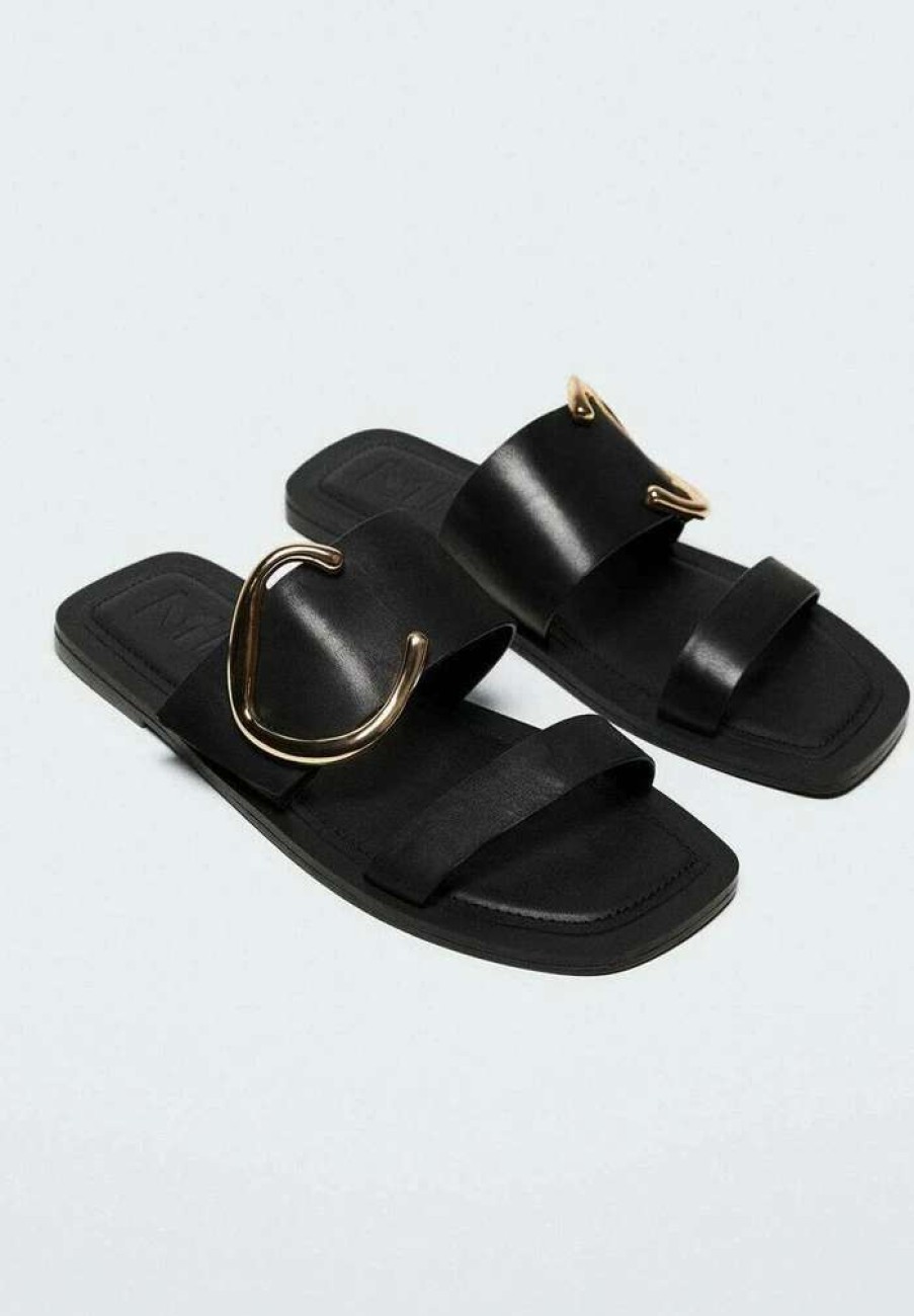 Shoe * | Mango Pierce Mules Black