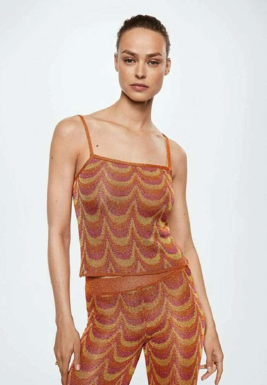 Clothing * | Mango Hawai Top Orange