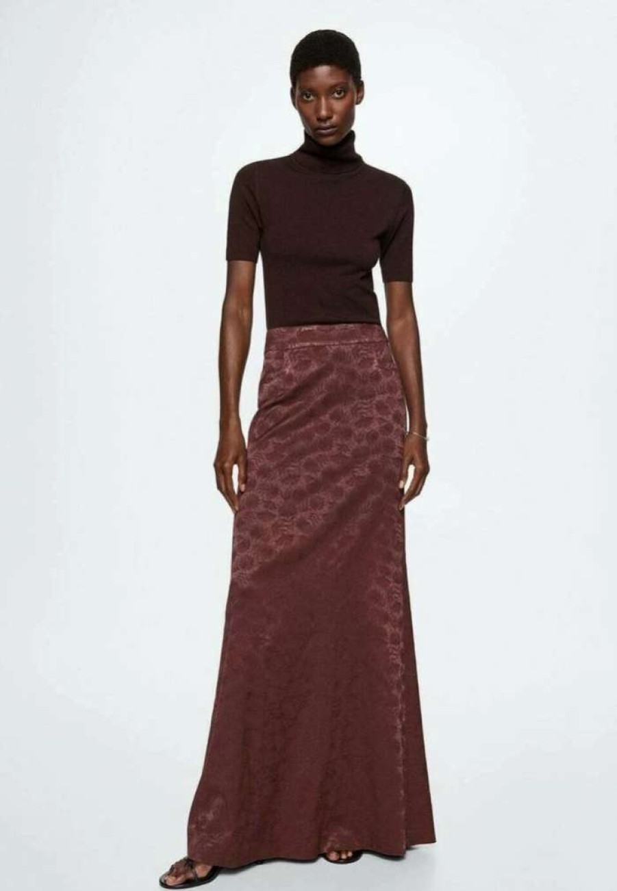 Clothing * | Mango Dalia-A Maxi Skirt Kasztanowy