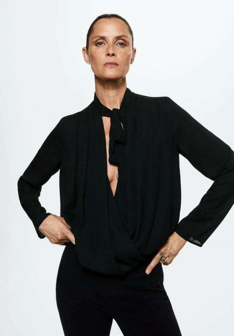 Clothing * | Mango Rita Blouse Black