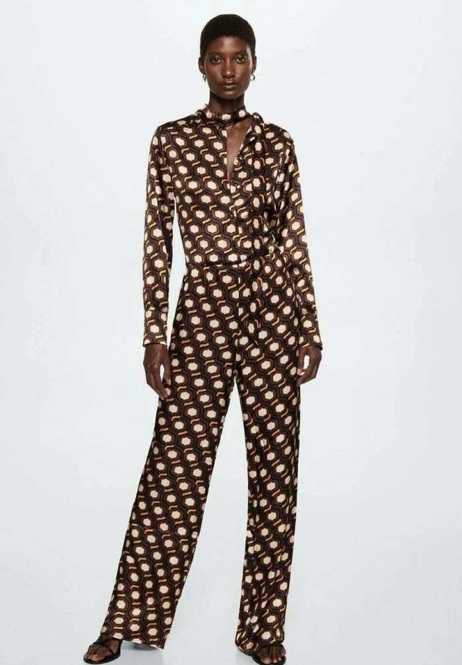 Clothing * | Mango Geo A Jumpsuit Bruin